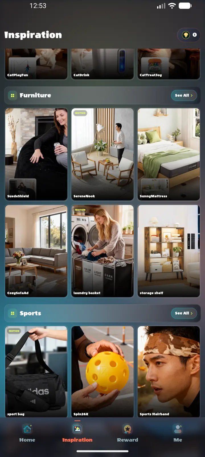 Gallery screen
